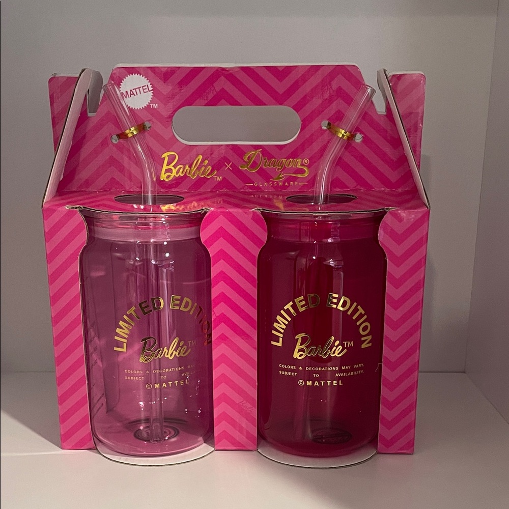 Barbie Limited Edition Glass Set - Pink and Purple
